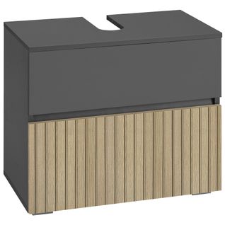 Wisla -meuble Sous-évier Avec 1 Battant 1 Tiroir Aspect Bois Anthracite