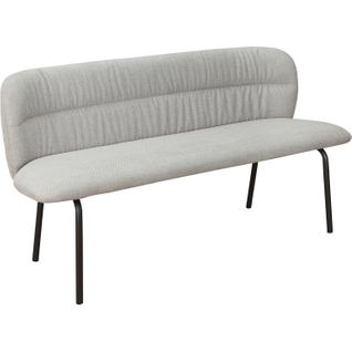 Casey-banc De Salle à Manger En Tissu Anthracite Avec Pieds En Métal Noir