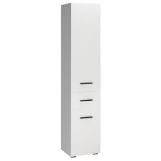 Malika-armoire Haute Blanche à 2 Portes Et 1 Tiroir