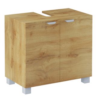 Atlas-meuble Sous-vasque Avec 2 Portes Aspect Chêne