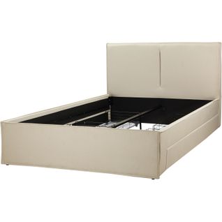 Avignon-lit 140x200 Cm Avec 4 Tiroirs En Lin Beige
