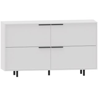 Alberto-buffet Avec 4 Volets En Blanc