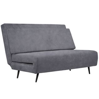 Mallory-lit De Jour Avec Fonction Pliante En Velours Anthracite