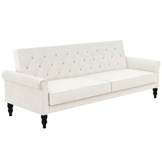 Tyne-canapé-lit 3 Places En Velours Crème