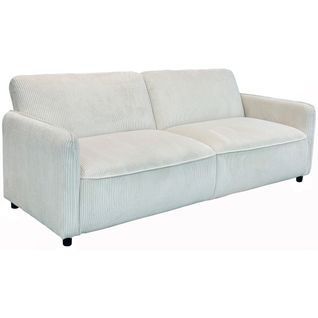 Alicia-canapé-lit 3 Places En Velours Côtelé Crème