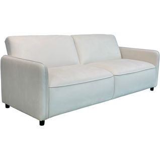 Alicia-canapé-lit 3 Places En Velours Crème