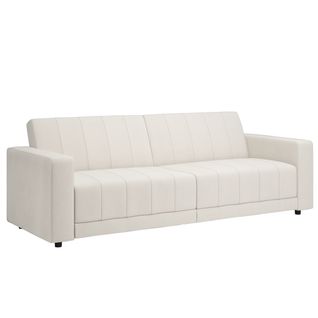 Allie Ii-canapé-lit 3 Places En Velours Crème