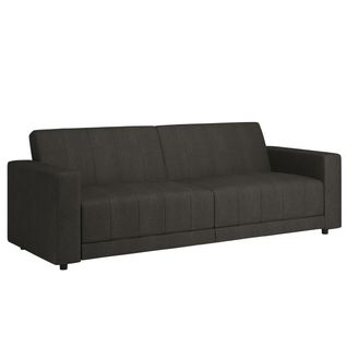 Allie Ii-canapé-lit 3 Places En Tissu Marron Foncé