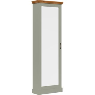 Selma-meuble à Chaussures Avec Une Porte Miroir Vert Pin