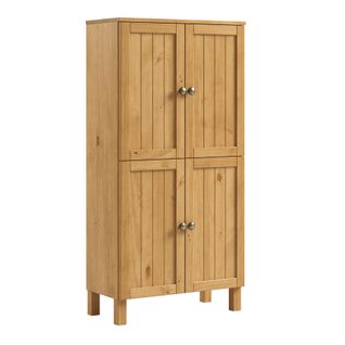 Calle-armoire M à 4 Portes Teintée/cirée