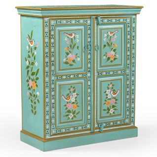 Prem-meuble Midi à 2 Portes En Bois De Manguier Vert