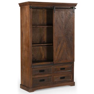Don Barn-buffet Haut Avec 1 Porte Et 4 Tiroirs, Couleur Marron