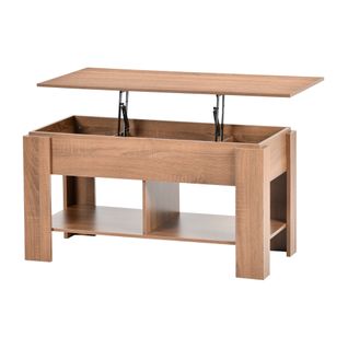 Urban Meuble Table de jardin relevable effet bois et marron 96x50 cm
