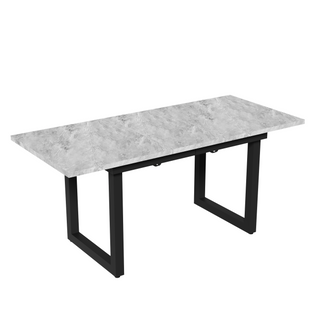 Table De Salle à Manger Extensible Industrielle Effet Béton Grise