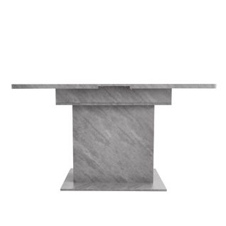 Table à Manger Rectangulaire Extensible Rangement Effet Béton Grise