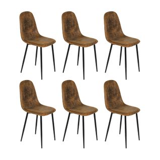Lot De 6 Chaises De Salle à Manger Au Style Vintage