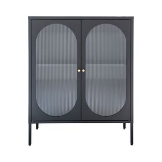 Buffet 2 Portes En Verre Et Métal L90cm