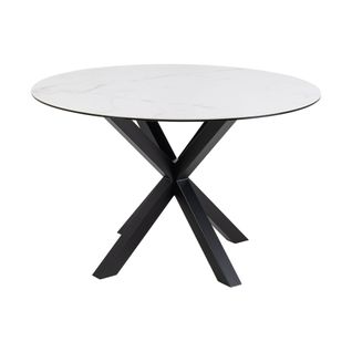 Table De Salle à Manger Ronde En Céramique L119 4 Personnes - Neiva