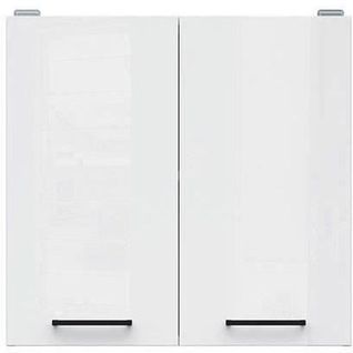 Meuble Haut 60 Cm 2 Portes - Blanc Brillant - Junona