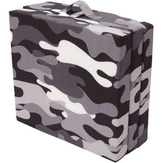 Chauffeuse Pliante - Multi-position - Camouflage Militaire - 190 X 70 X 9 Cm - Gris