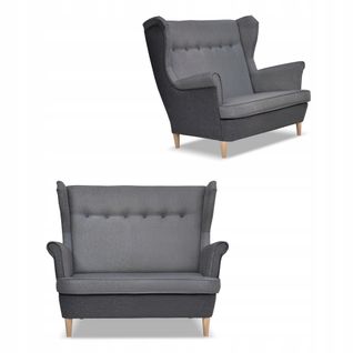 Canapé à Oreilles Ari Duo De Style Scandinave, Gris