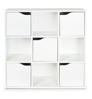 Kubico Max - Blanc- 29 X 89 X 89,5 Cm Bibliothèque  Pour Enfants  Élégant Et Fonctionnel