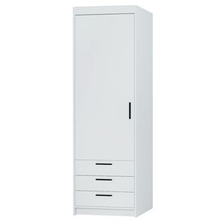 Armoire 1 Porte 3 Tiroirs Storicos Blanc L.59,9 Cm - Design Moderne