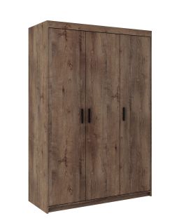 Armoire 3 Portes Storicos Imitation Chêne Lefkas L.133 Cm - Design Moderne