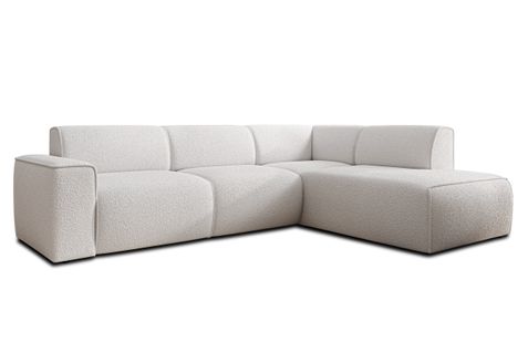 Canapé D'angle Droit En Tissu Didim L 292/220/78 Cm - Blanc