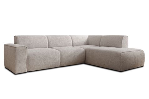 Canapé D'angle Droit En Tissu  Didim L 292/220/78 Cm - Crème