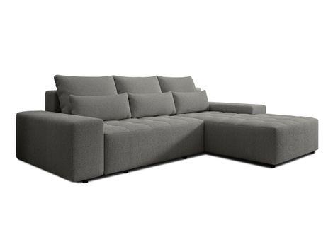 Canapé D’angle Réversible En Tissu Vert Foncé Alvorada 280x184x88 Cm – Avec Coffre Et Fonction Lit