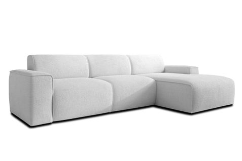 Canapé D'angle Droit En Tissu Didim 310/165/78 Cm - Argenté