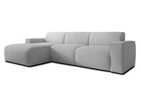 Canapé D'angle Gauche En Tissu Didim 310/165/78 Cm - Gris Clair