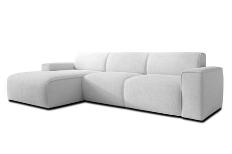 Canapé D'angle Gauche En Tissu Didim 310/165/78 Cm - Argenté