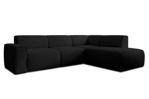 Canapé D'angle Droit En Tissu Didim L 292/220/78 Cm - Noir