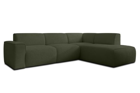 Canapé D'angle Droit En Tissu Didim L 292/220/78 Cm - Vert