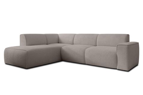 Canapé D'angle Gauche En Tissu Didim L 292/220/78 Cm - Beige