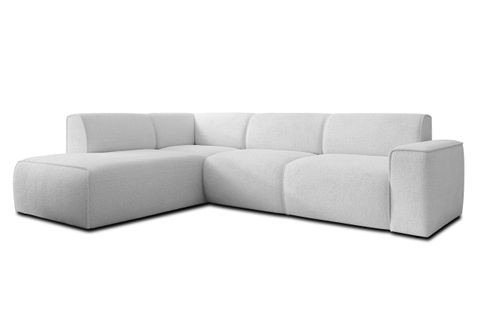 Canapé D'angle Gauche En Tissu Didim L 292/220/78 Cm - Argenté