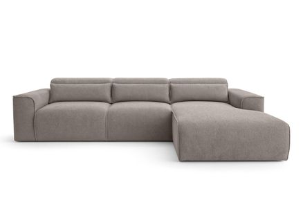 Canapé D'angle Droit En Tissu Beige Ruyam 310/170/80 Cm - Avec Fonction Lit