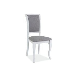 Chaise De Salon - L 45 X P 42 X H 96 Cm - Gris Et Blanc