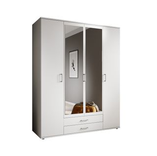 Armoire 4 portes L. 160 cm KARL blanc