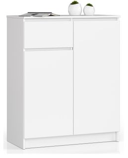Akord Commode 2 Portes 1 Tiroir Blanc 80x40x99