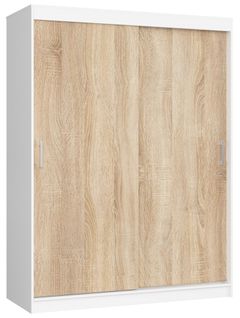 Akord Armoire Coulissante Mono Blanc/chêne Sonoma 150x60x200