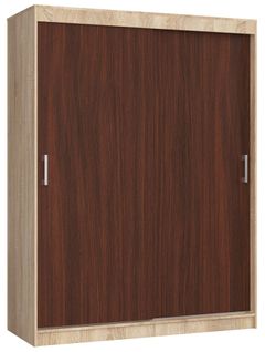 Akord Armoire Coulissante Mono Sonoma/wengé 150x60x200