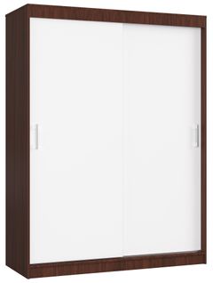 Akord Armoire Coulissante Mono Wengé/blanc 150x60x200