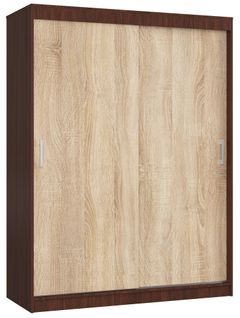 Akord Armoire Coulissante Mono Wengé/chêne Sonoma 150x60x200