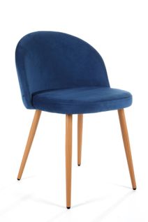 1 Pièce Chaise De Salle à Manger En Velours Sj.075 Bleu