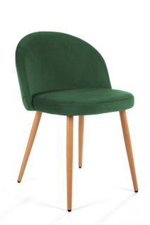 1 Pièce Chaise De Salle à Manger En Velours Sj.075 Vert Bouteille