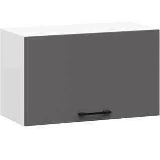 Armoires De Cuisine Haute Akord W60 Hotte Oliwia Blanc, Gris Graphite 1 Porte 1 Étagère 60x30x29 Cm