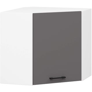 Armoires De Cuisine Akord D'angle Haute W60 Oliwia Blanc, Gris Graphite 1 Porte 60x30x58 Cm